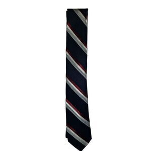 Nordstrom Men's Navy Burgundy Gray Necktie Nautical Silk MFRP 39.50‎